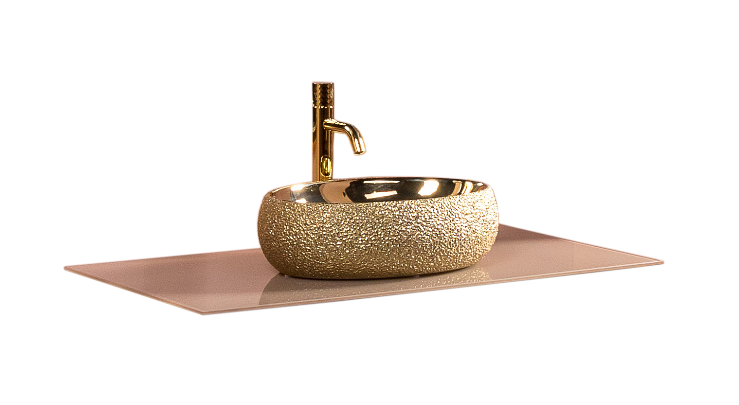 Столешница стекло 100см прямая CAPPUCINO