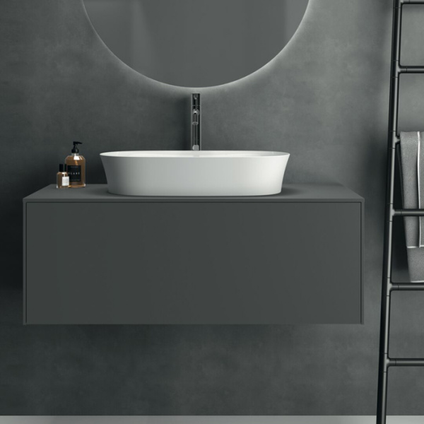 Ideal Standard Ipalyss Раковина 600х380хh120 мм, накладная, овальная, без отв. под смес., с крепежом, шаблоном, покрытие: Diamatec® цвет: белый глянец 