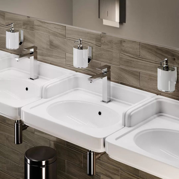 Kerama Marazzi Раковина POMPEI подвесная/мебельная 60*50*26,5см, с 1 отв. под смеситель, с переливом, цвет белый глянцевый 