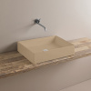 Artceram SCALINO Раковина накладная 38х55 см, без отв под смеситель, без слив перелива, в комплекте с керамическим сливом, цвет "цемент"cream