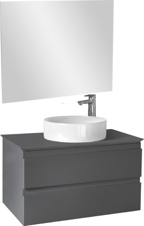 EB2083-J54 Madeleine Тумба, со столешницей и с подсветкой для накладной раковины, 80 см, 2 ящика, Се 