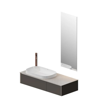 Kerama Marazzi Тумба MAGICA подвесная 120, 2 ящика, вечерний серый матовый 