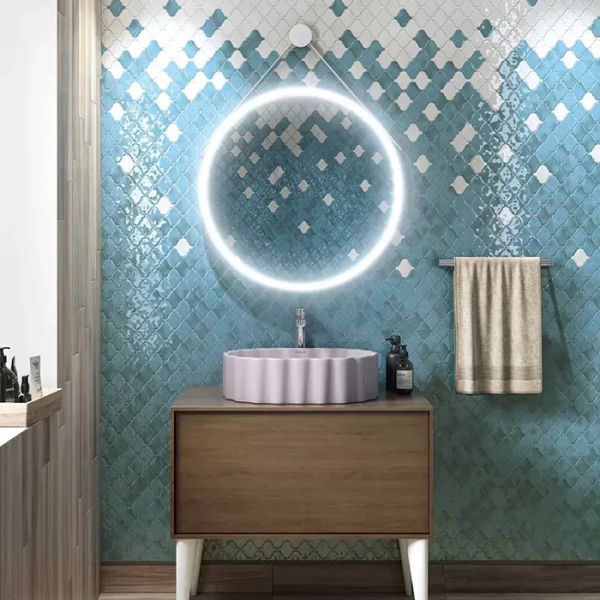 Kerama Marazzi Зеркало CONO круглое 70, белое матовое 