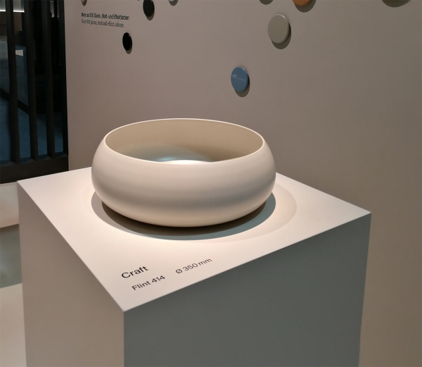 BETTECraft  Раковина-чаша на столешницу круглая , 35х35х12 cм, без отв. под смеситель и перелива, цвет флинт 414 