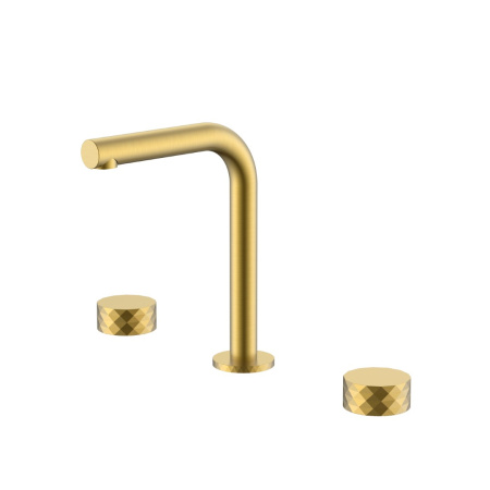 Смеситель на столешницу STICK DIAMOND на 3 отв. Matt Gold 