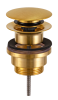 Донный клапан универсальный 1”1/4 Remer 905CCR114BG, золото брашированное