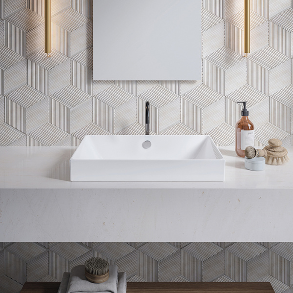 Catalano ZERO Раковина 60x37 встраиваемая, без отв. под смеситель, покрытие Cataglaze+, цвет белый глянцевый 