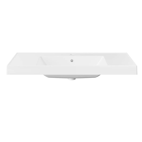 Kerama Marazzi Раковина CUBO подвесная\мебельная 101*48,5*18см,  с 1 отв.под смеситель, с переливом, белая глянцевая 