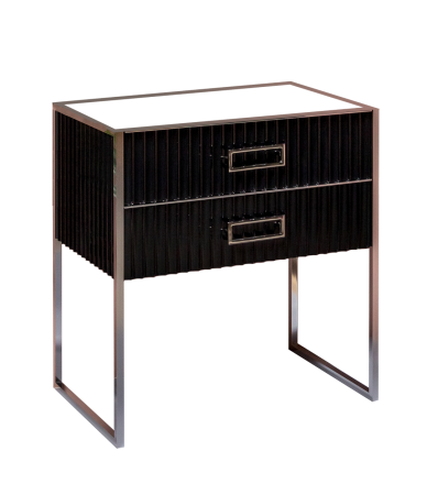 Тумба MONACO 80см  h74см  черная глянец +  хром   под раковину чашу 