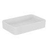 Ideal Standard Conca Раковина 600х400хh120 мм, накладная прямоугольная, без перелива и отв. под смес., с крепежом, цвет: белый глянец