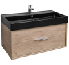 EB1668-E75-E75 VIVIENNE Тумба для раковины 100 см, к. дуб давос натуральный, ф. дуб давос натуральный 