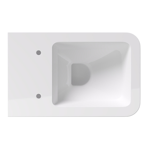 Alice Hide Унитаз Square 55х35, подвесной, безободковый, без сиденья и крышки, белый глянцевый 