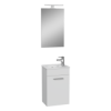 Mia комплект мебели, 40 см, с дверцами,  (тумба, раковина, зеркало), цвет белый глянец 