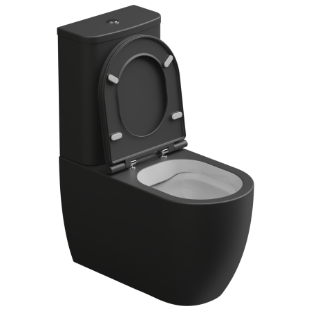 Чаша напольного унитаза биколор GSG Ceramic Design Like LKMBLBI000/003P, White/Black Matt 