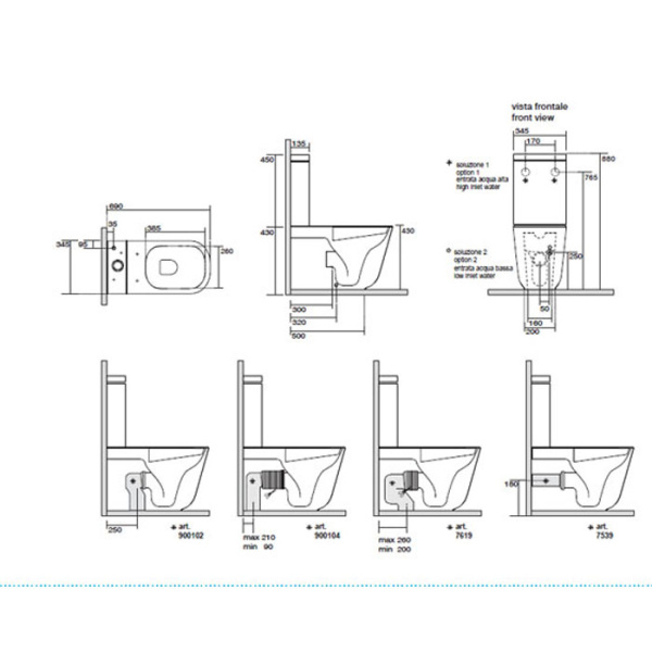 Механизм GEBERIT двойного слива с нижним подводом воды, цвет кнопки хром 