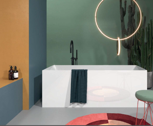 Gruppo Treesse Ilia Ванна 170x75xh60 см. прямоугольная отдельностоящая акриловая, со щелевым переливом, цвет белый 