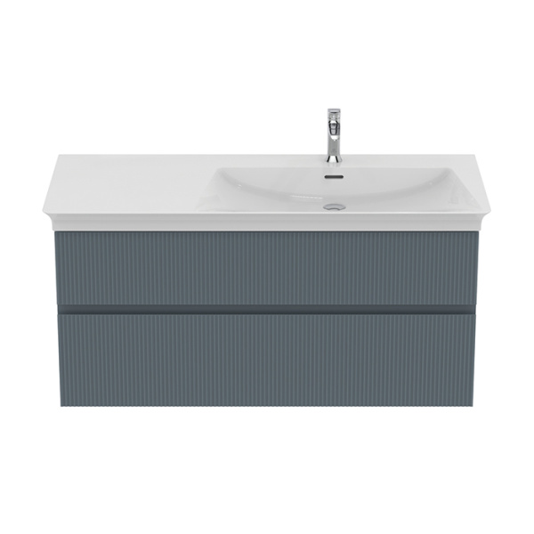 Ideal Standard La Dolce Vita Раковина 1260х535хh145 мм, подвесная/накладная, ассиметричная, чаша справа, 1 отв, с переливом, без крепежа, цвет: белый 