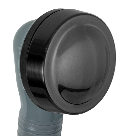 Слив-перелив click-clack для ванны Remer 96PCCCFP, черный брашированный хром 