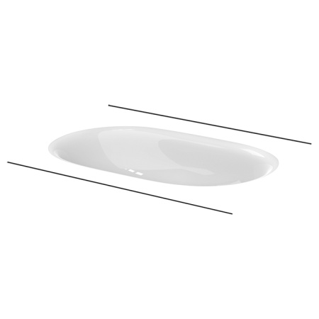 BETTE COMODO Раковина встраиваемая снизу  574х380х120 мм,  без отв под смес.без перел., BetteGlasur® Plus, цвет белый 