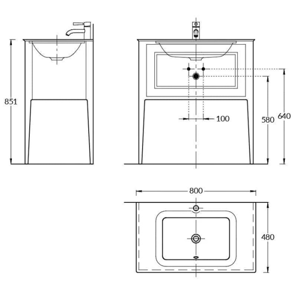Kerama Marazzi Тумба PLAZA Classic NEO напольная с ящиком 80, орех матовый 