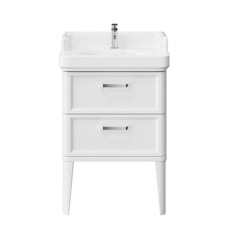 Kerama Marazzi Тумба POMPEI напольная с 2 ящиками 60, белая глянцевая (замена PO.N.60.2\WHT) 