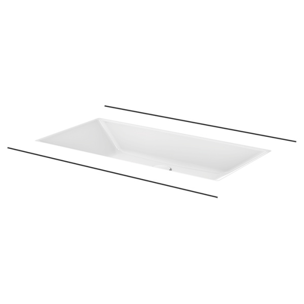 BETTE Loft  Раковина встраиваемая снизу 740х386х100 мм, без перелива, без отв под см. цвет белый 