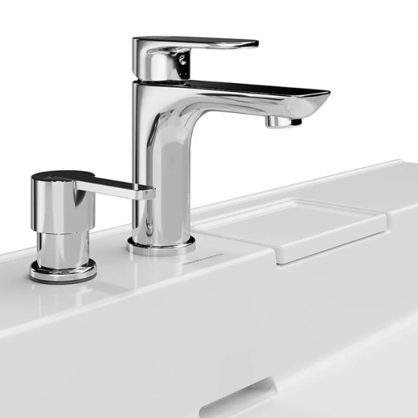 Kerama Marazzi Раковина LOGICA мебельная\подвесная  70*48*14,5см, с 2 отв.под смеситель, с переливом, белая глянцевая 