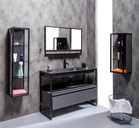 Тумба под консоль LOFT 120 Антрацит, 1 полка 