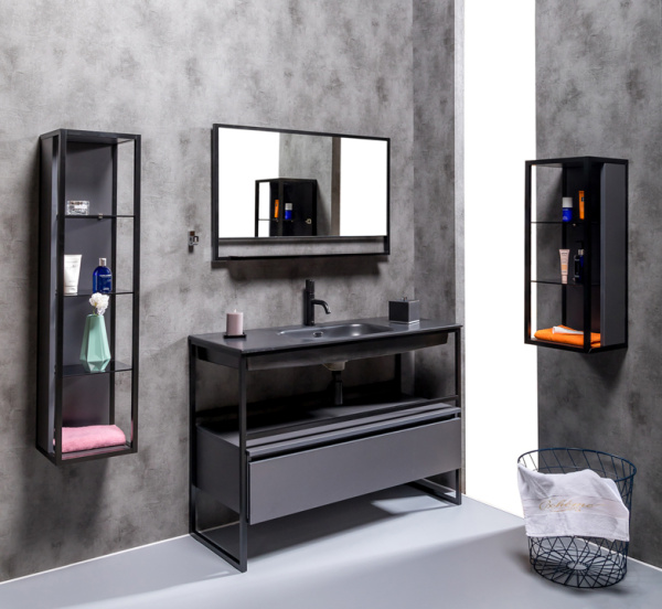 Тумба под консоль LOFT 120 Антрацит, 1 полка 