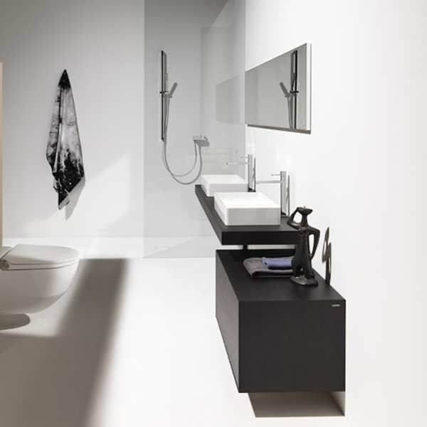 LAUFEN BOUTIQUE Тумба под раковину 900x500x430 мм., 1 ящик, с отверстием для раковины по центру, цвет темный дуб 