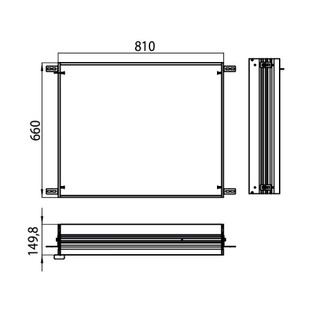 Emco Asis prestige Встраиваемая монтажная рама для зеркального шкафа 815х147хh665мм 