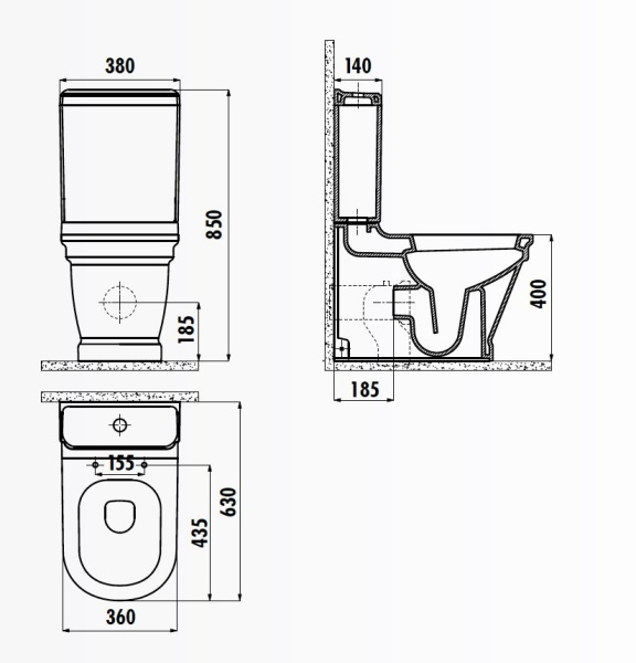 CREAVIT ANTIK Бачок AN410.00000 