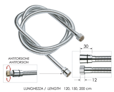 Шланг для душа 120 см Remer 333CNDGAT120 
