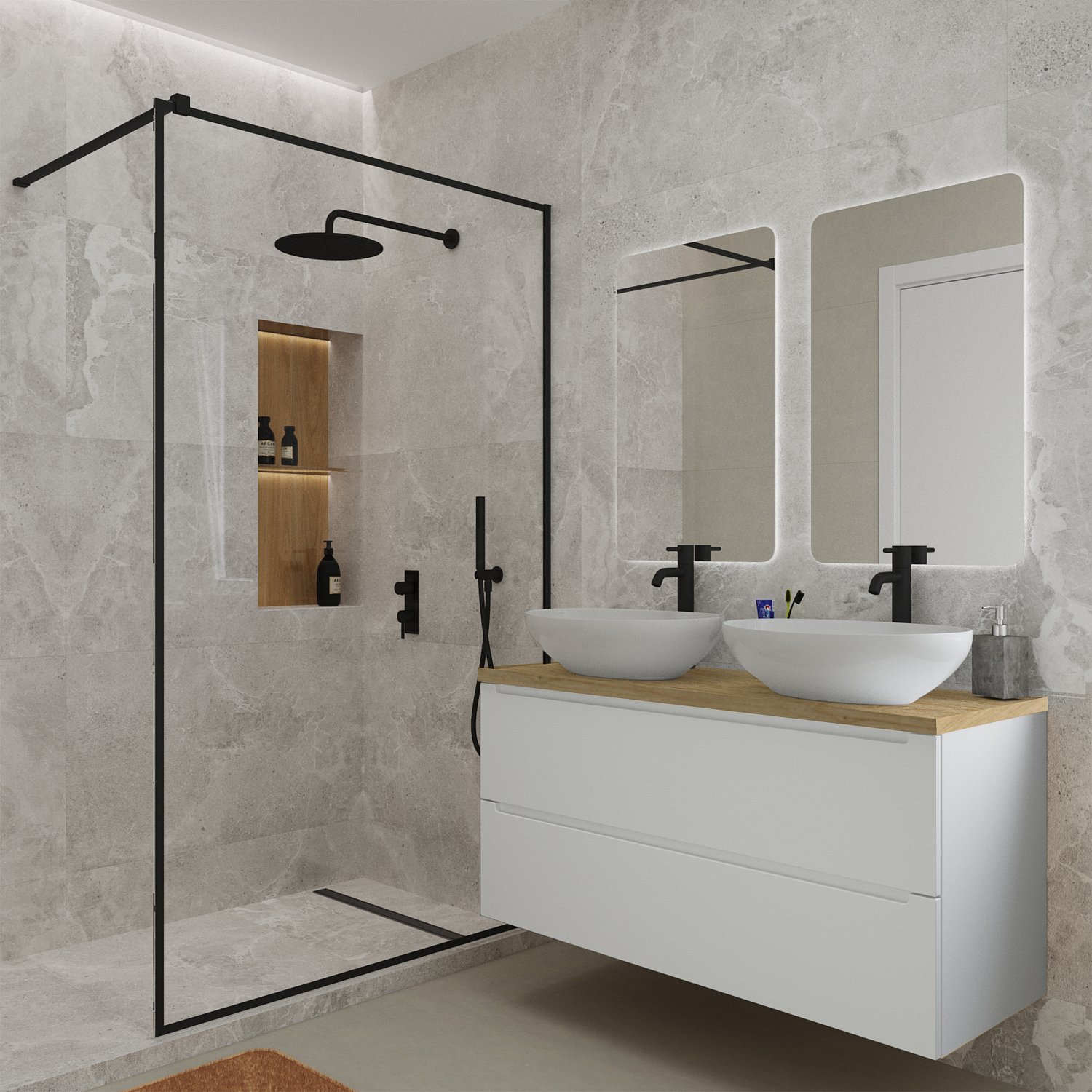 Тумба под раковину/столешницу/столешницу Дион, Белый мат 120