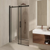 KERAMA MARAZZI Душевая дверь CRISTALLO, раздвижная с функцией soft close, 120х210, матовый черный 