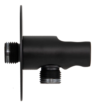 Держатель ручного душа с подключением шланга Remer 337XNO, черный матовый 