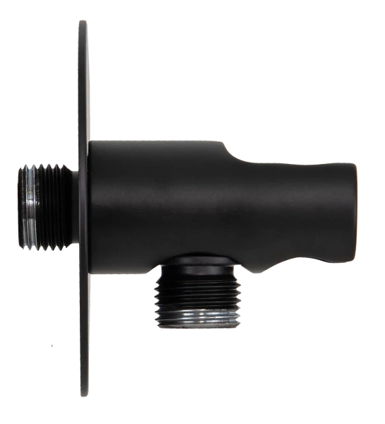 Держатель ручного душа с подключением шланга Remer 337XNO, черный матовый 