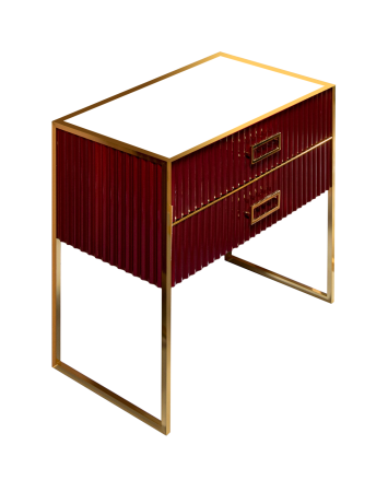 Тумба MONACO 100см  h74см  бордо глянец +  золото   под раковину чашу 