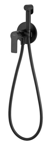 Гигиенический душ со смесителем Remer Energy EY65WNO, черный матовый 