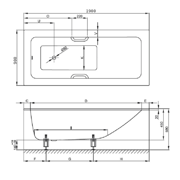 BETTE Ножки для ванны (комплект) (продаем только с ваннами!) 