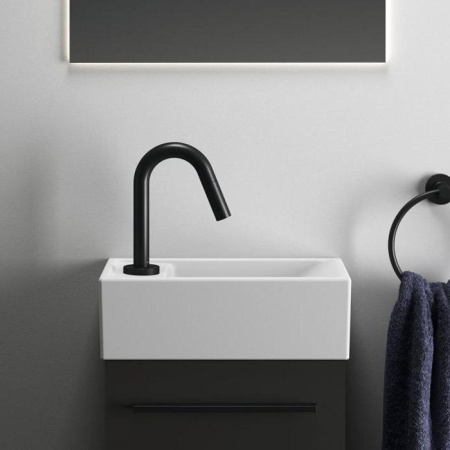 Ideal Standard i.life S Раковина 370х210xh120 мм, подвесная, с отв. под смес. слева, без перелива, без крепежа, цвет: белый матовый 