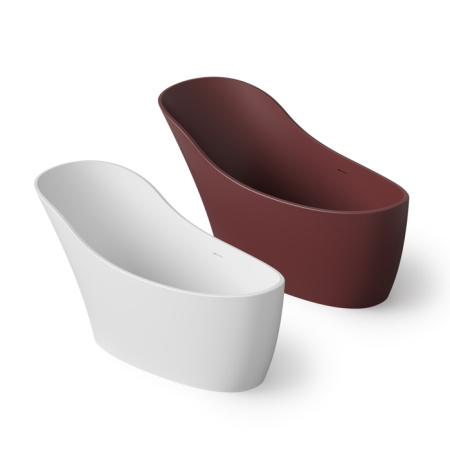 DEA DESIGN Elegant Ванна отдельностоящая 169x75xh88 см, материал: Solid Surface искуственный камень, цвет: White №18 