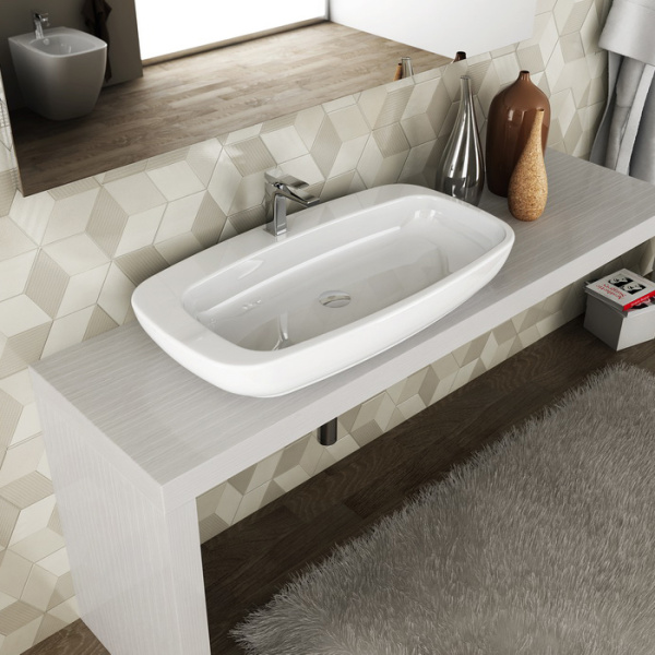 Artceram  Dial  Раковина настольная 90x48 см, 1 отверстие, цвет белый (Не производится) 