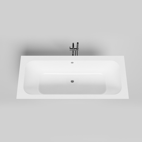 Salini ORLANDA AXIS Встраиваемая ванна на ножках 1905х800х600мм, мат-л: S-Stone,  белый матовый  (без слива-перелива) 