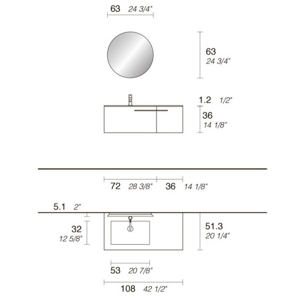NOORTH milldue edition One Наценка за отделку боковой стенки 51хh36см, меламин 