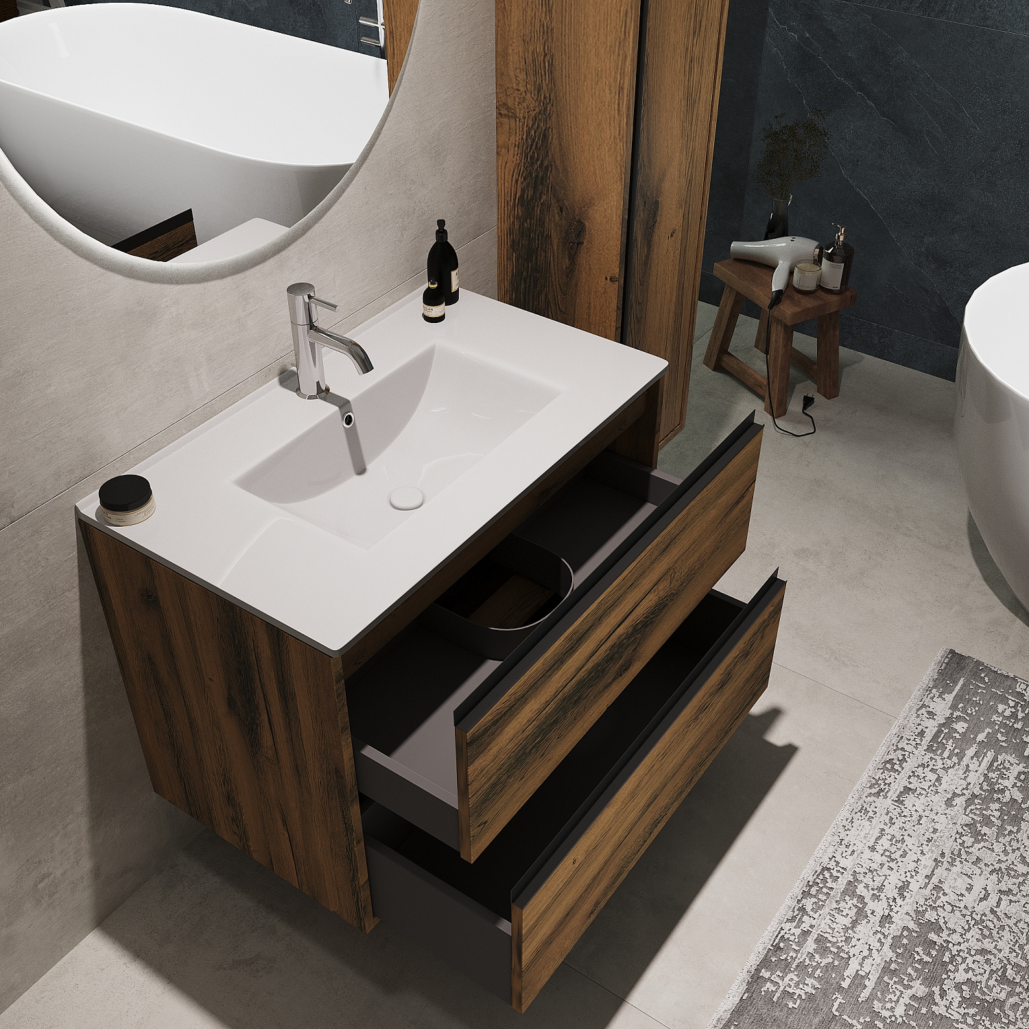 Тумба под раковину/столешницу Парма, Аттик 70