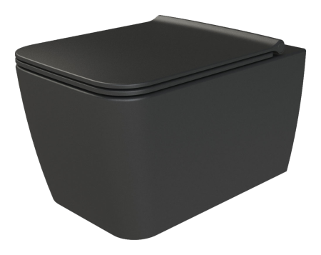 Zen подвесной унитаз матовый черный 