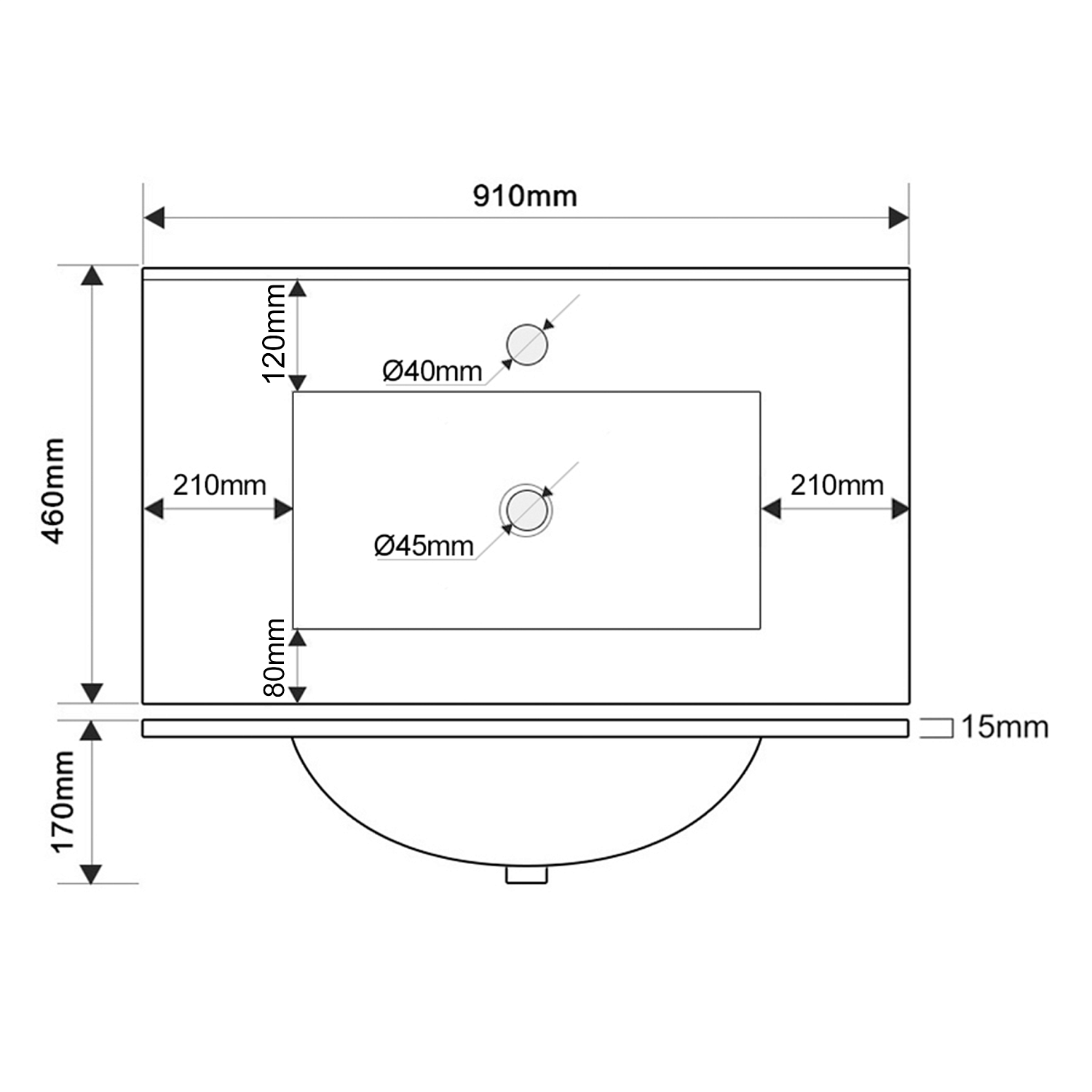 Раковина накладная Oliveeka, белая, NS90