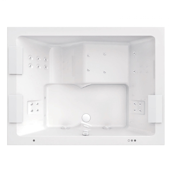 JACUZZI SHARP EXTRA Ванна 200х150х65h г/м , смеситель, Rainbow+ Clean System, декор кит,  цвет белый 