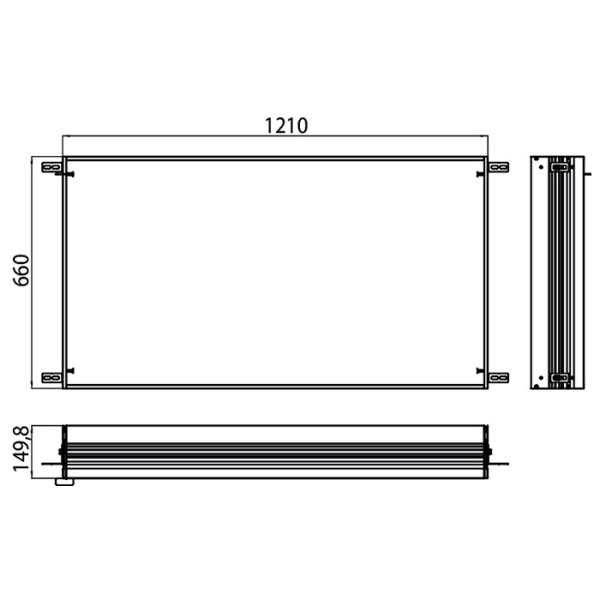 Emco Asis prestige Встраиваемая монтажная рама для зеркального шкафа 1215х147хh665мм 